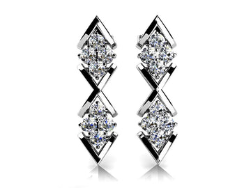 Diamonds In Diamond Earrings Diamond  with 0.80 ct.(finished) 2.5mm