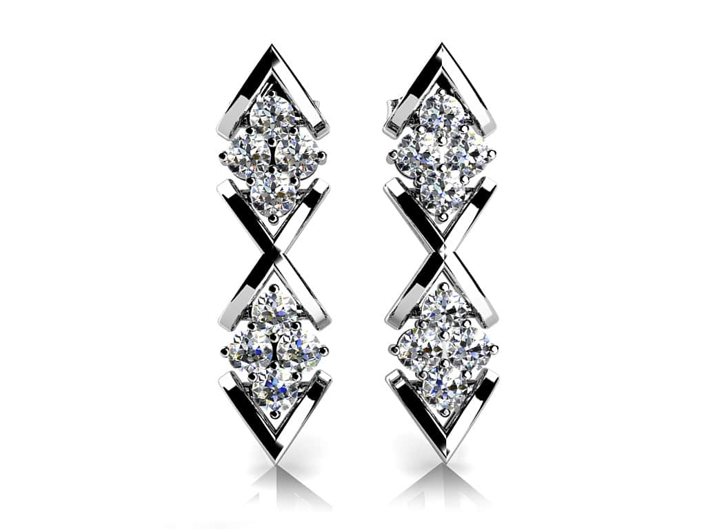 Diamonds In Diamond Earrings Diamond  with 0.48 ct.(finished) 2mm