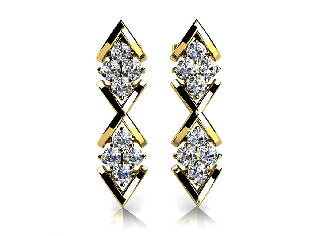 Diamonds In Diamond Earrings Diamond  with 0.48 ct.(finished) 2mm