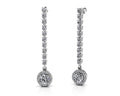 Diamond Dreams Drop Earrings Diamond  with 2.52 ct.(finished) 1.1mm, 2.3mm, 5.5mm