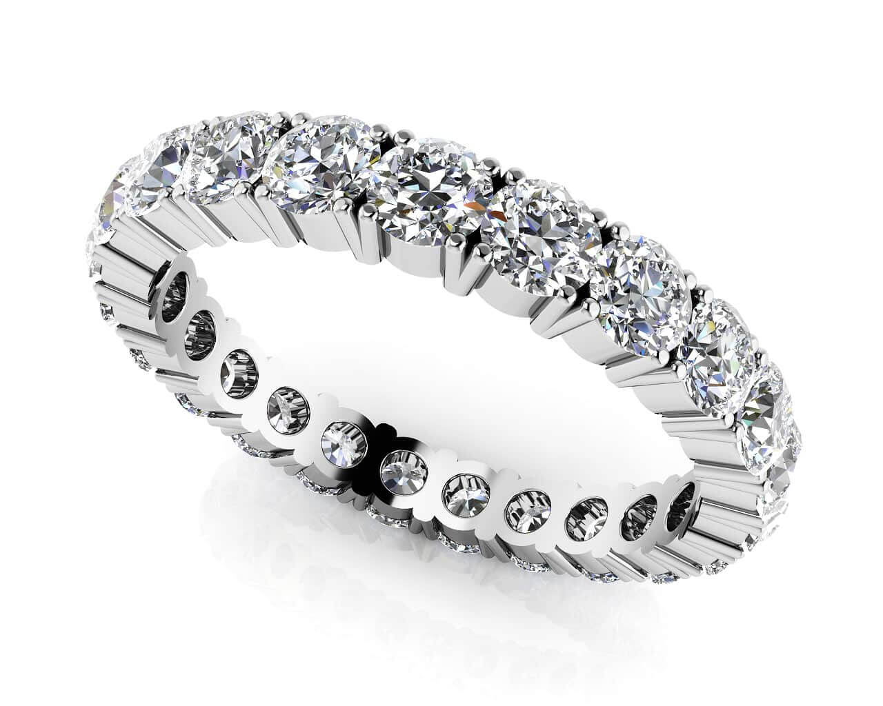 Everlasting Love Four Prong Diamond Eternity Ring Lab-Grown Diamond  with 3.04 ct.(finished) 3.5mm