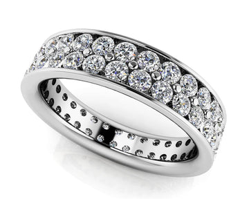 Double Row Channel Set Eternity Band Lab-Grown Diamond  with 2.05 ct.(finished) 2mm