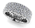 Sensational 3 Row Eternity Ring Lab-Grown Diamond  with 4.68 ct.(finished) 2.5mm