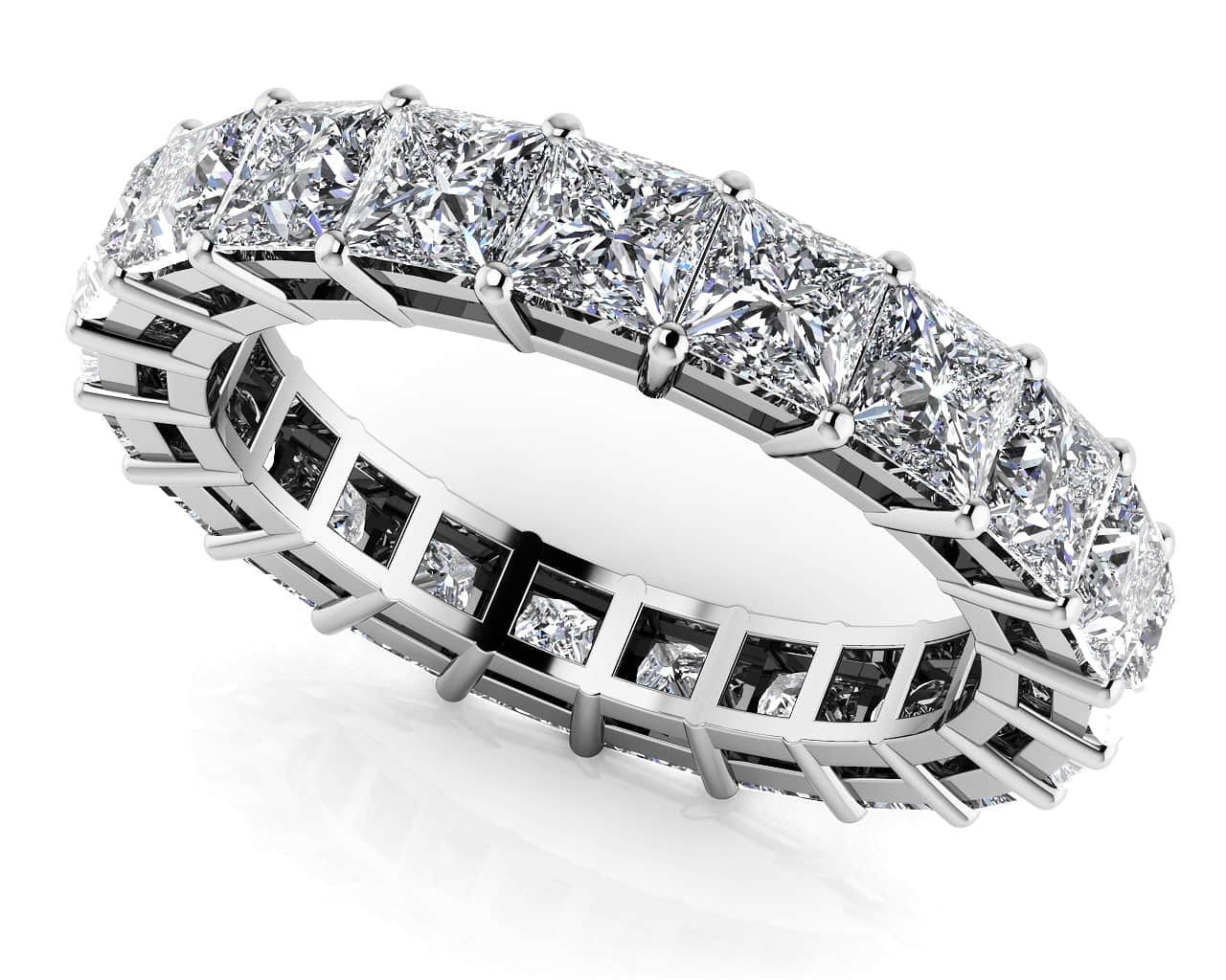 Princess Cut Diamonds Classic Eternity Ring Lab-Grown Diamond  with 5.07 ct.(finished) 3.5mm