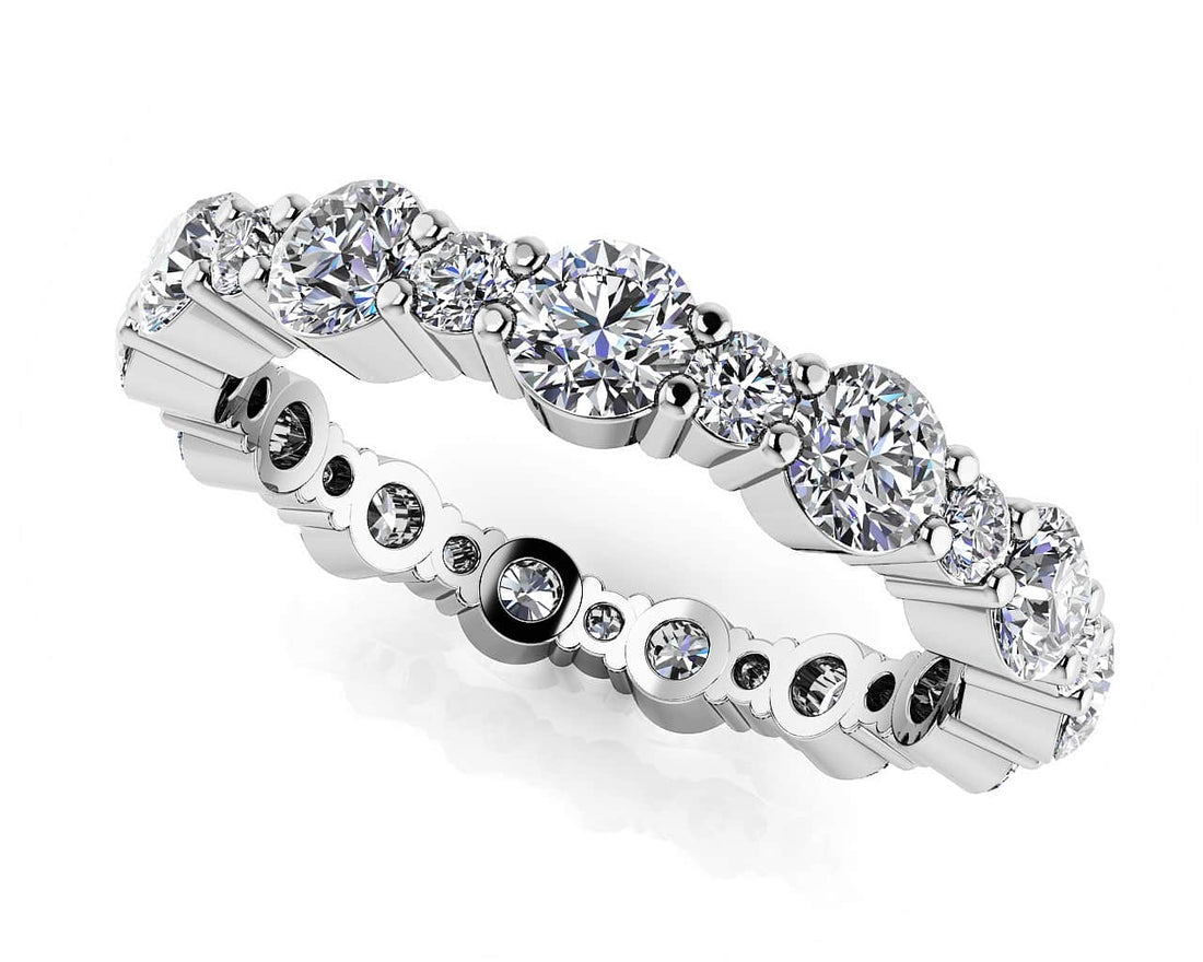 Alternating Diamond Eternity Ring In Lab-Grown Diamond  with 1.10 ct.(finished) 1.4mm, 2.5mm