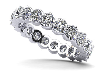 Uniquely Elegant Eternity Ring Lab-Grown Diamond  with 4.00 ct.(finished) 4mm