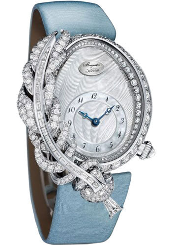 Breguet Plumes GJ15BB89240DD8 - White Gold Case - Silver Dial - Light Blue Satin Strap - GJ15BB8924/0DD83L