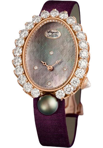 Breguet Perles ImpŽriales GJ29BB89245D58 - Rose Gold Case - Mother-Of-Pearl Dial - Purple Satin Strap - GJ29BR8924TDT8