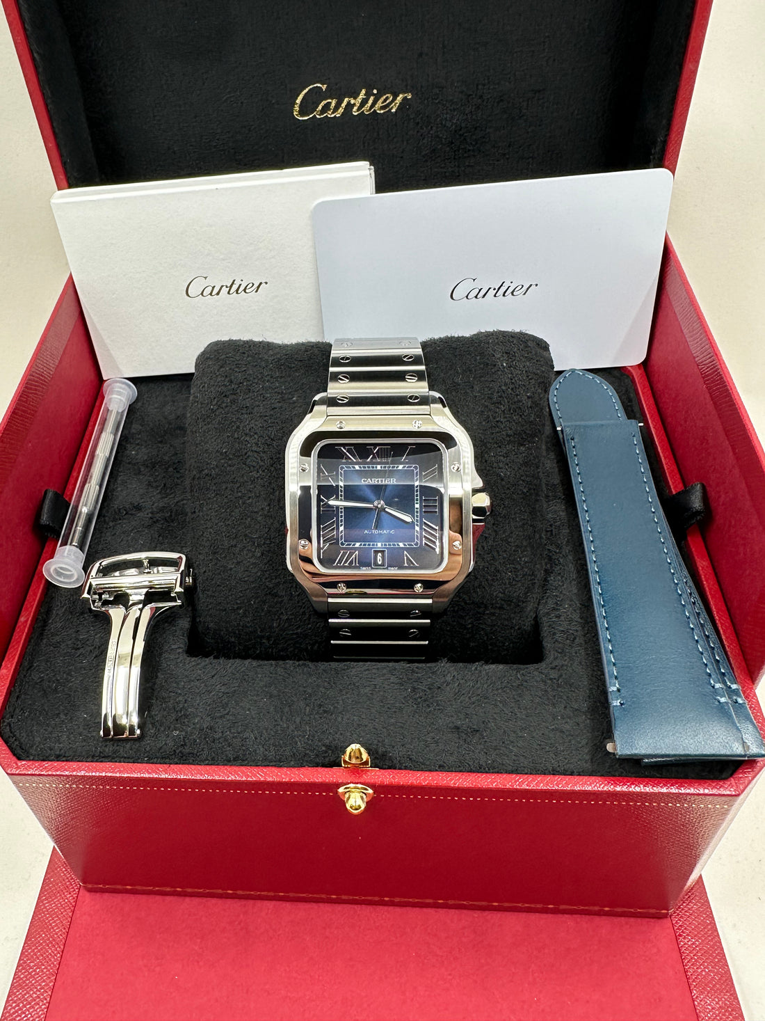 Santos Large size New 2024 WSSA0030 Blue dial