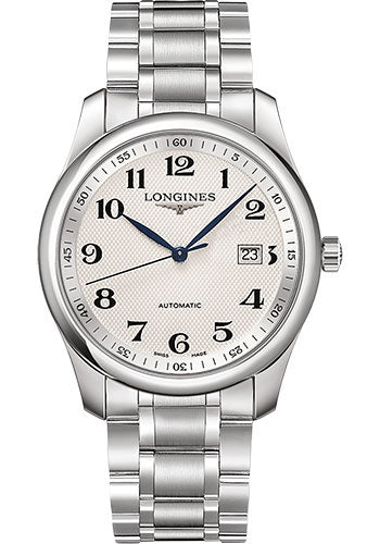 Longines Master Collection Watch - 40 mm Steel Case - Silver Barleycorn Arabic Dial - Bracelet - L2.793.4.78.6