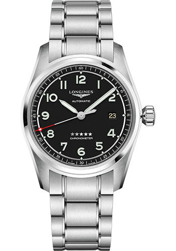 Longines Spirit Automatic Watch - 40 mm Steel Case - Black Arabic Dial - Bracelet - L3.810.4.53.6