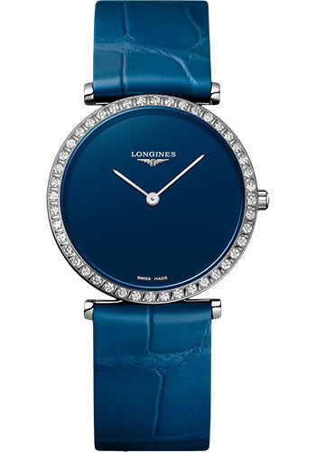 Longines La Grande Classique De Longines Quartz Watch - 29 mm Steel Diamond Case - Blue Dial - Blue Strap - L4.523.0.90.2