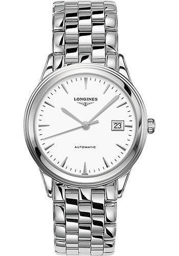 Longines Flagship Watch - 38.5 mm Steel Case - White Dial - Bracelet - L4.974.4.12.6