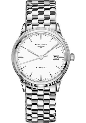 Longines Flagship Watch - 40 mm Steel Case - White Dial - Bracelet - L4.984.4.12.6