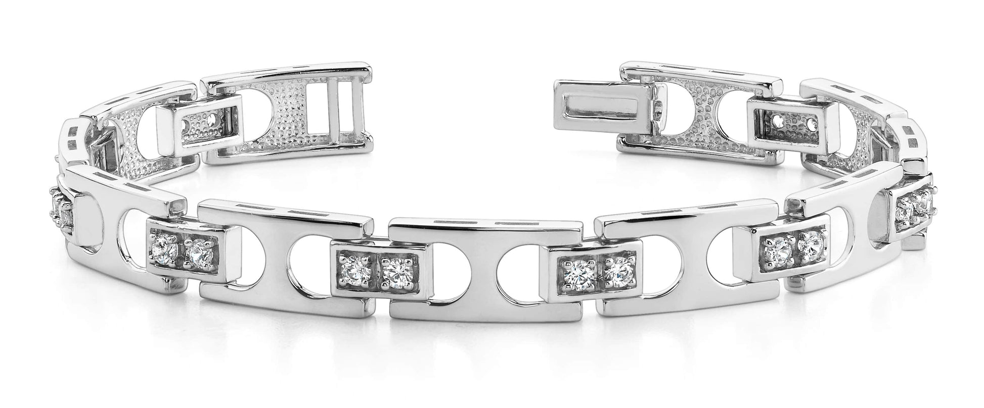 Buckle Link Bracelet Lab-Grown Diamond  with 1.70 ct.(finished) 2.75mm