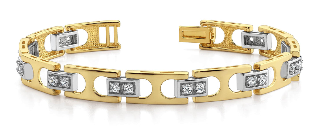 Buckle Link Bracelet Lab-Grown Diamond  with 1.70 ct.(finished) 2.75mm