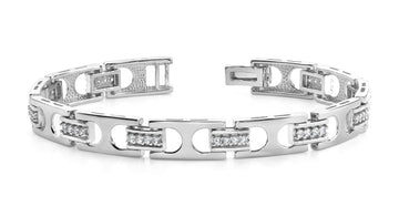 Diamond Buckle Link Bracelet Diamond  with 1.00 ct.(finished) 1.8mm