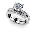 Diamond Channel Band Bridal Set Lab-Grown Diamond  with 2.69 ct. (2.00 ct. center diamond)