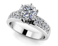 Channel Set 6 Prong Center Stone Engagement Ring Lab-Grown Diamond  with 2.38 ct. (2.00 ct. center diamond)