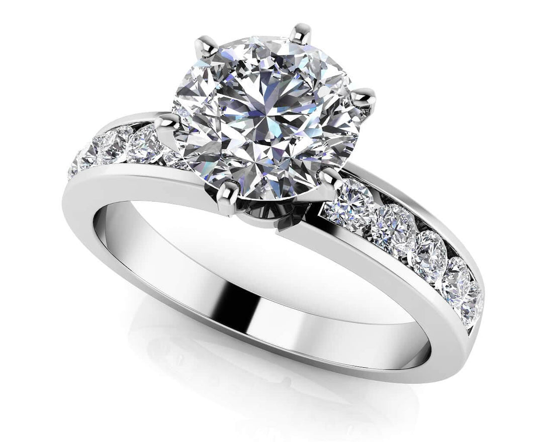 Channel Band Diamond Ring Diamond  with 2.22 ct. (2.00 ct. center diamond)