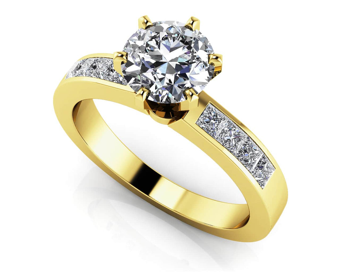 Six Prong Center Stone Engagement Ring Lab-Grown Diamond  with 2.48 ct. (2.00 ct. center diamond)