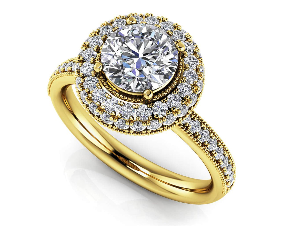 Surrounded By Sparkle Diamond Engagement Ring Lab-Grown Diamond  with 1.97 ct. (1.50 ct. center diamond)