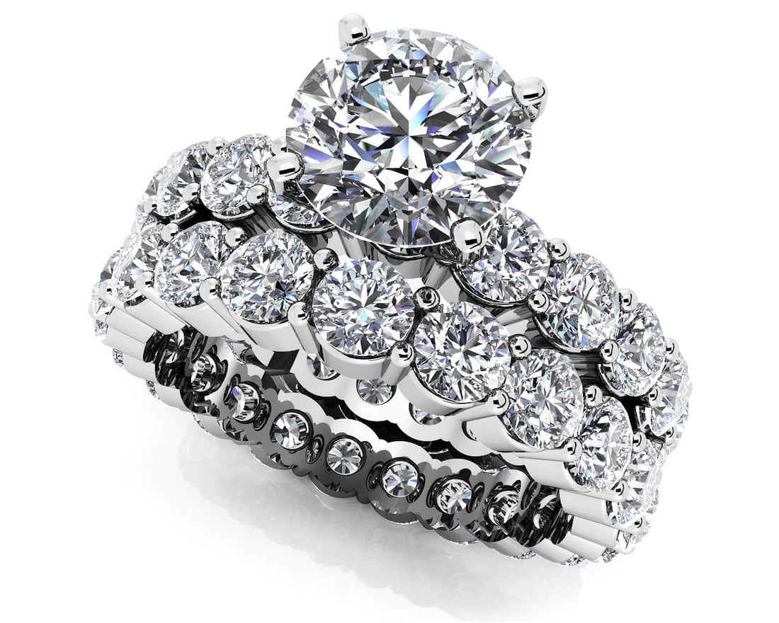 Shared Prong Eternity Style Matching Bridal Set Lab-Grown Diamond  with 5.31 ct. (1.00 ct. center diamond)