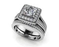 Royal Princess Cut Diamond Bridal Set Lab-Grown Diamond  with 1.26 ct. (0.75 ct. center diamond)