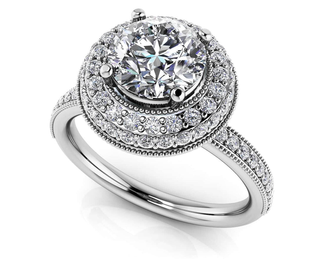 Fall In Love With Vintage Diamond Engagement Ring Lab-Grown Diamond  with 1.46 ct. (1.00 ct. center diamond)