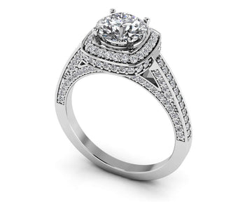 Luminous Diamond Engagement Ring Lab-Grown Diamond  with 1.67 ct. (1.00 ct. center diamond)