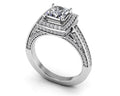 Splendid Princess Cut Engagement Ring Lab-Grown Diamond  with 1.36 ct. (0.70 ct. center diamond)