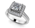 Princess Dream Frame Vintage Style Engagement Ring Lab-Grown Diamond  with 2.34 ct. (2.00 ct. center diamond)