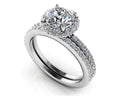 Enchanting Halo Diamond Engagement Set Lab-Grown Diamond  with 2.26 ct. (1.50 ct. center diamond)