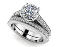 Milgrain Detailed Diamond Engagement Set Lab-Grown Diamond  with 1.58 ct. (1.25 ct. center diamond)