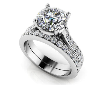 Timeless Love Diamond Bridal Set Lab-Grown Diamond  with 1.76 ct. (1.00 ct. center diamond)