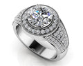 Cascading Diamond Engagement Ring Lab-Grown Diamond  with 1.91 ct. (1.25 ct. center diamond)