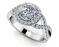 Woven Diamond Engagement Ring Lab-Grown Diamond  with 2.39 ct. (2.00 ct. center diamond)