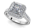 Princess Cut Diamond Double Frame Engagement Ring Lab-Grown Diamond  with 2.68 ct. (1.50 ct. center diamond)