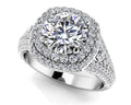 Deluxe Double Halo Diamond Engagement Ring Lab-Grown Diamond  with 3.09 ct. (2.00 ct. center diamond)