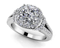 Split Shank Cushion Cut Engagement Ring Lab-Grown Diamond  with 1.68 ct. (1.00 ct. center diamond)