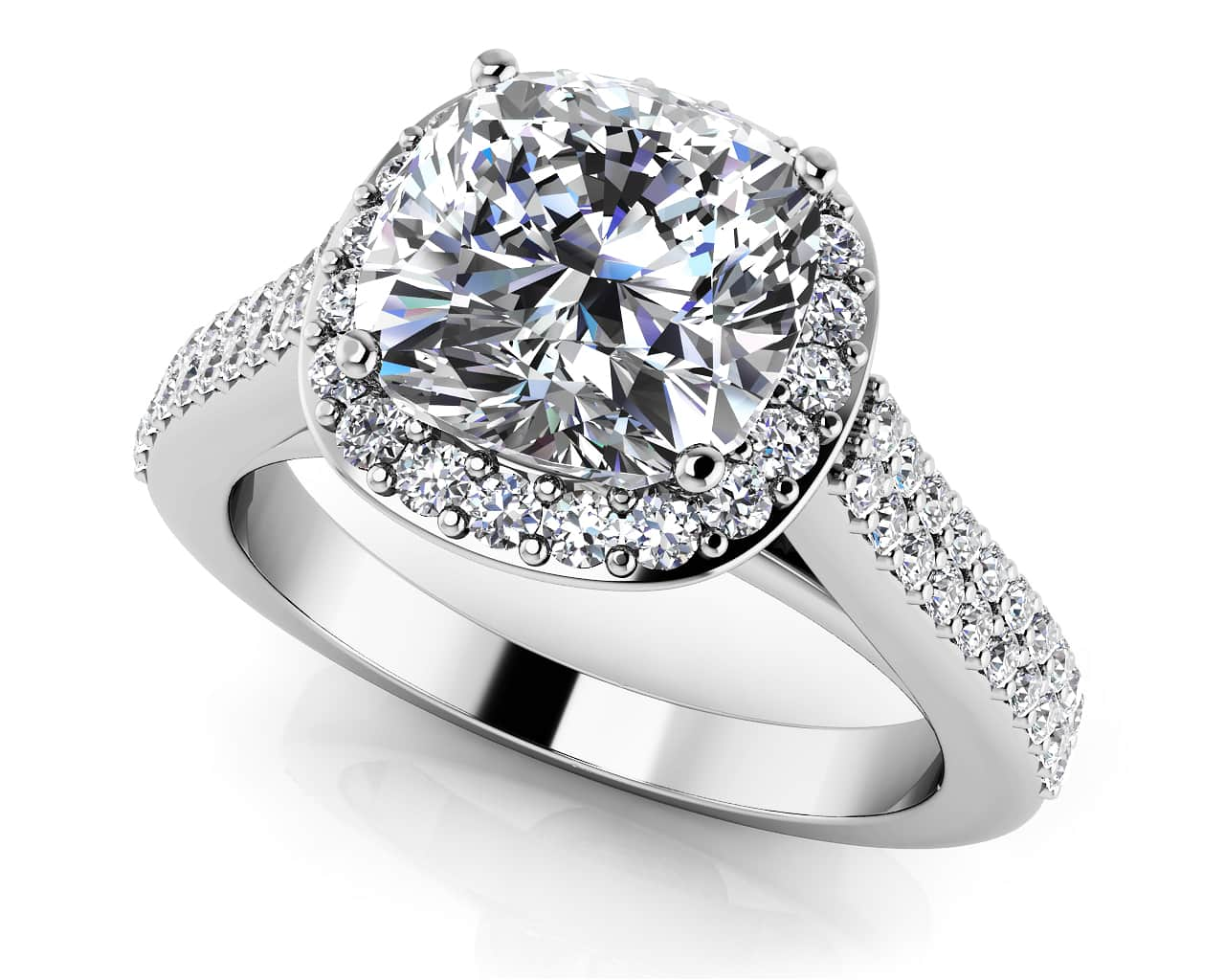 Limitless Love Cushion Cut Engagement Ring Lab-Grown Diamond  with 2.53 ct. (2.00 ct. center diamond)