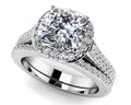 Limitless Love Cushion Cut Bridal Set Lab-Grown Diamond  with 1.12 ct. (0.50 ct. center diamond)