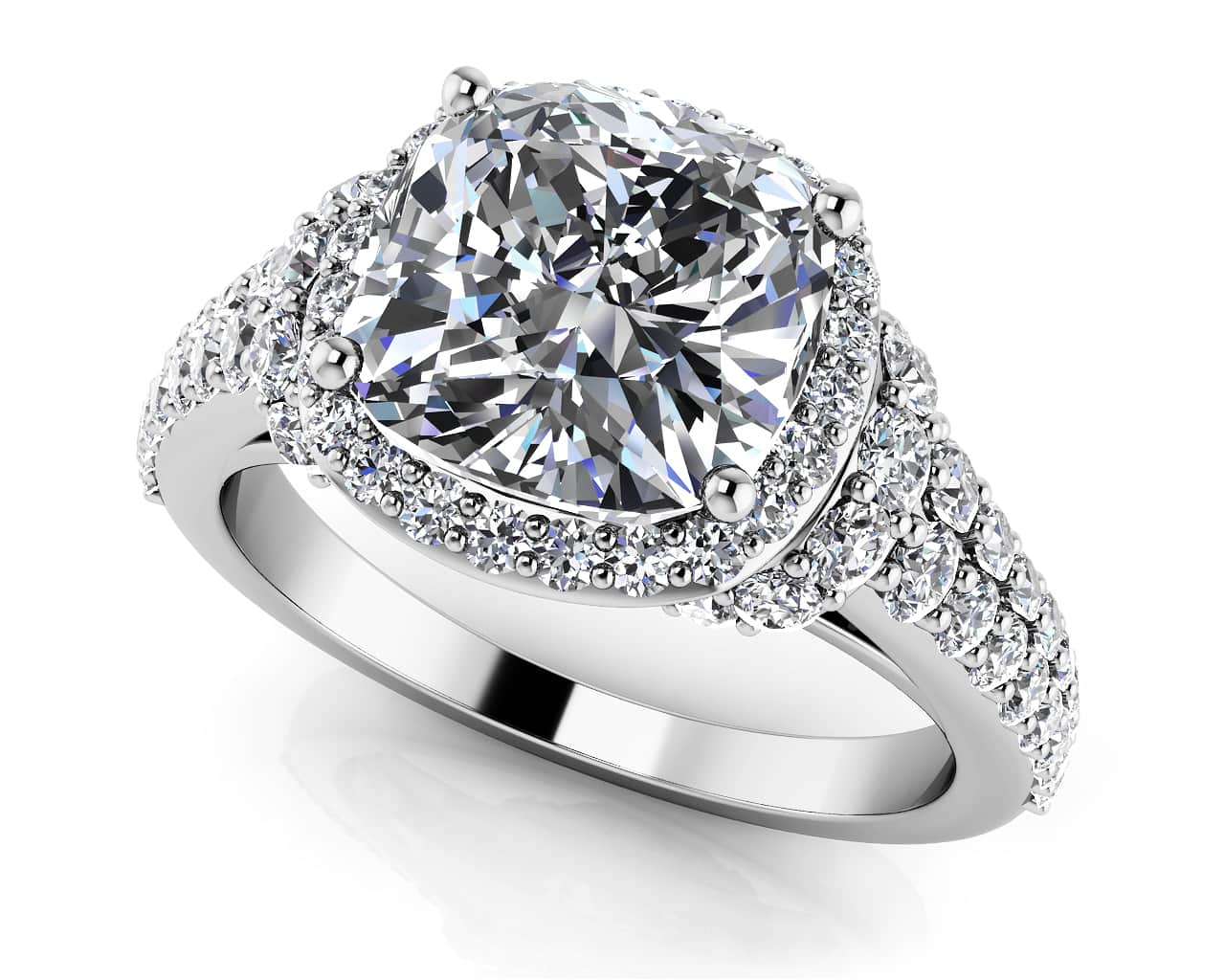 Cloud Nine Engagement Ring Lab-Grown Diamond  with 1.69 ct. (1.00 ct. center diamond)