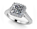 Sweet Romance Square Frame Engagement Ring Lab-Grown Diamond  with 1.98 ct. (1.50 ct. center diamond)