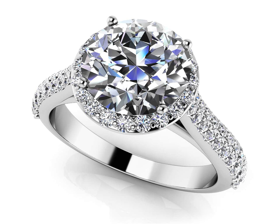 Radiant Round Diamond Engagement Ring Lab-Grown Diamond  with 2.62 ct. (2.00 ct. center diamond)