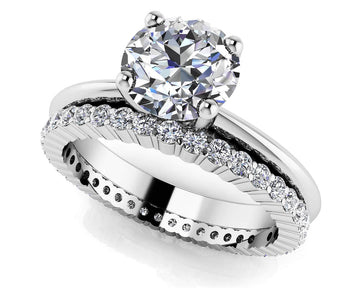 Eternal Light Round Solitaire Bridal Set Lab-Grown Diamond  with 2.02 ct. (1.50 ct. center diamond)