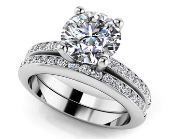 A Dream Come True Bridal Set Lab-Grown Diamond  with 1.69 ct. (1.25 ct. center diamond)