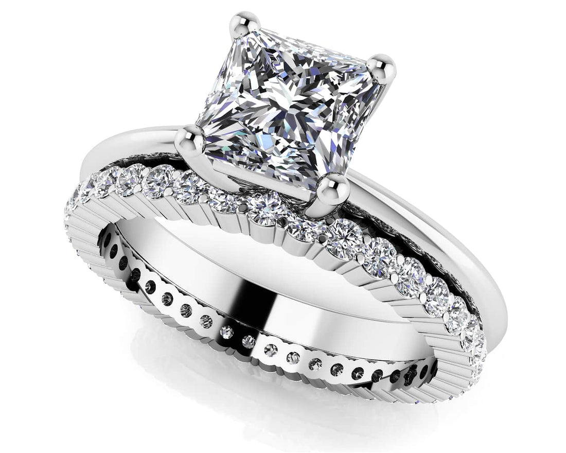 Eternal Light Princess Solitaire Bridal Set Lab-Grown Diamond  with 2.02 ct. (1.50 ct. center diamond)