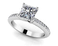 Blissful Princess Stone Shape Engagement Ring Lab-Grown Diamond  with 2.21 ct. (2.00 ct. center diamond)