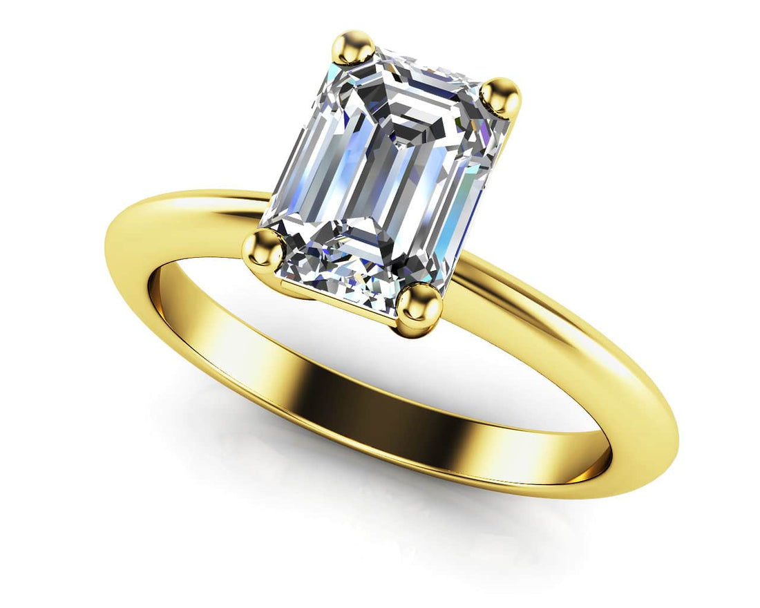 Classic Emerald Cut Diamond Engagement Ring Lab-Grown Diamond  with 0.50 ct.(finished) 6x4mm